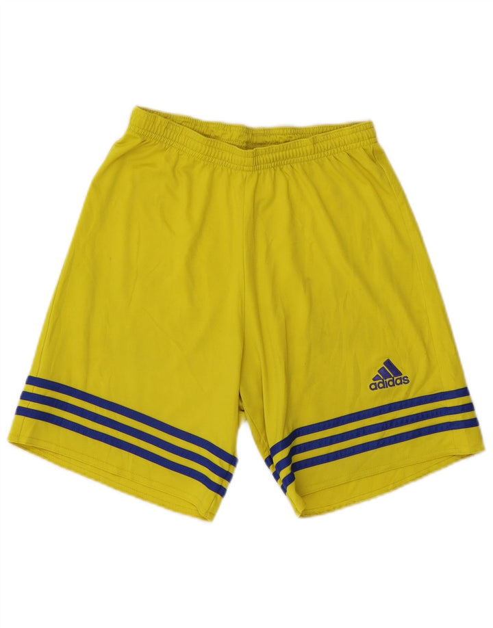 ADIDAS Herren Climalite Sport Shorts Small Gelb Polyester