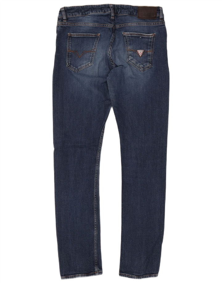 GUESS Damen Miami Skinny Jeans W34 L31 Blaue Baumwolle