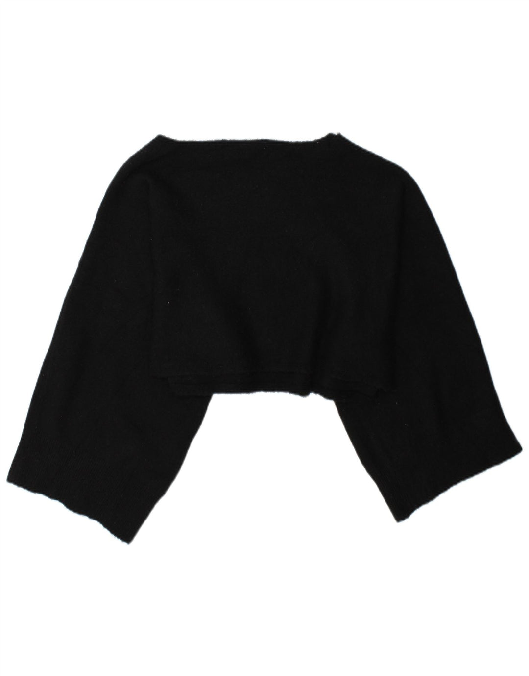 Zara Damen Crop Oversized Top Langarm UK 14 Medium Schwarz