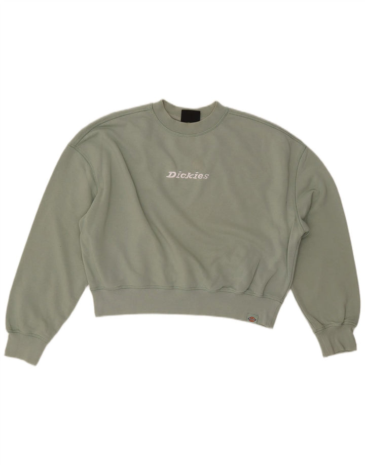 DICKIES Damen-Sweatshirt mit übergroßem, bauchfreiem Grafikmuster, Gr. 14, Mittelgrün