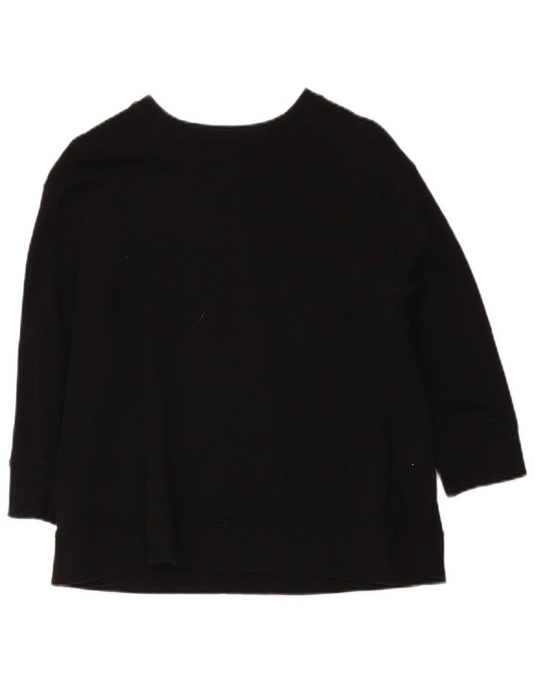 Zara Damen-Sweatshirt mit 3/4-Ärmeln, UK-Größe 14, mittelschwarz, Baumwolle