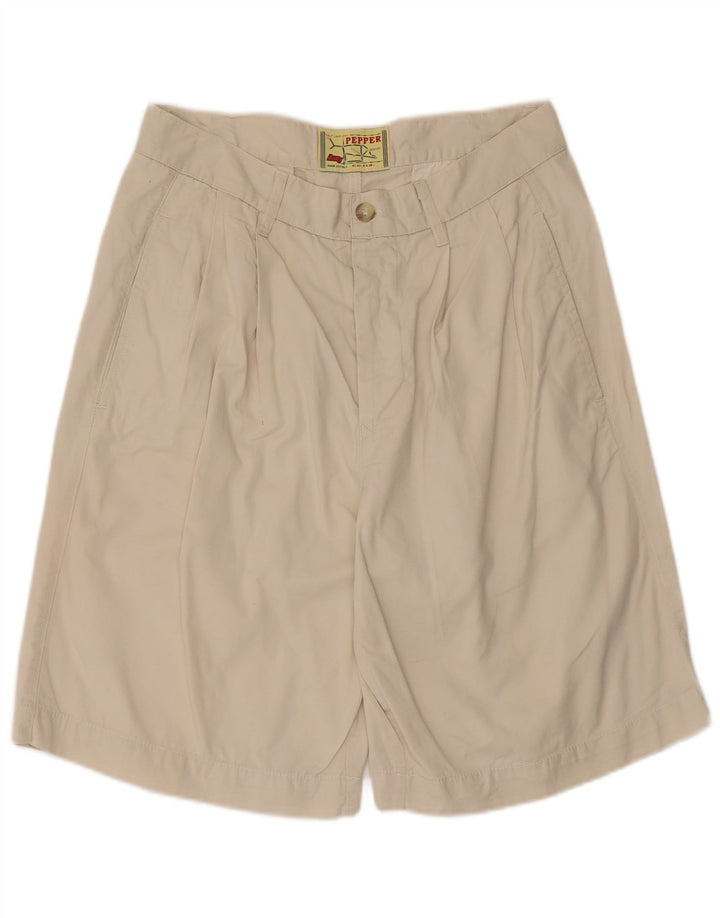 Vintage Herren Chino-Shorts mit Pegged, Größe 48, mittelgroß, W30, beige Baumwolle