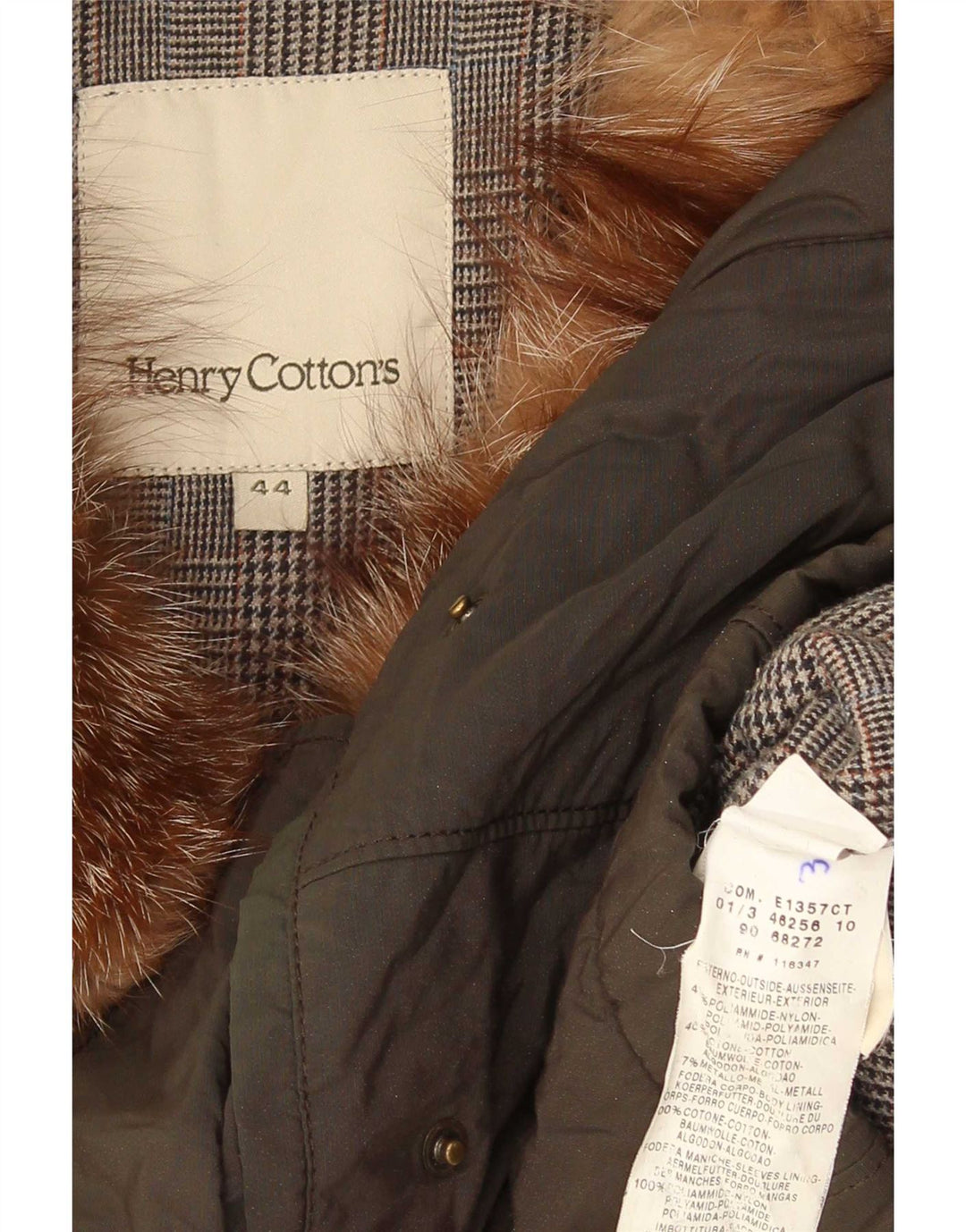 Henry Cottons Damen Parka Jacke IT 44 Mittelgrünes Nylon