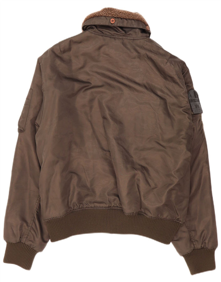 Americanino Herren Bomberjacke UK 44 2XL Braunes Nylon