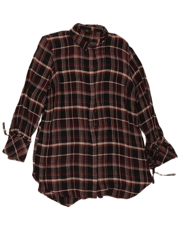 Next Damen-Hemdkleid, UK 18, XL, rot kariert, Viskose