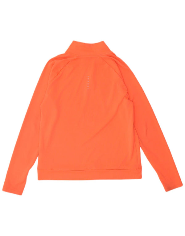 Nike Damen Dri Fit Graphic Pullover Trainingsanzug Top UK 10 Small Orange