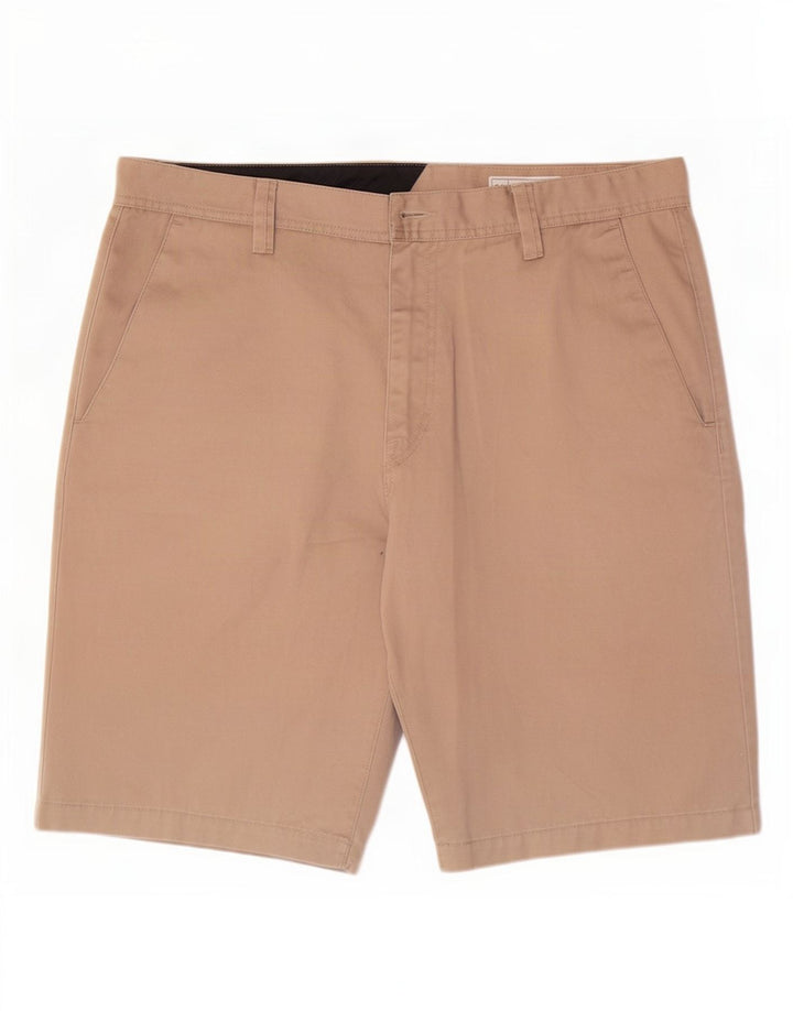 Volcom Herren Chino-Shorts, Größe L, W36, Beige, Polyester