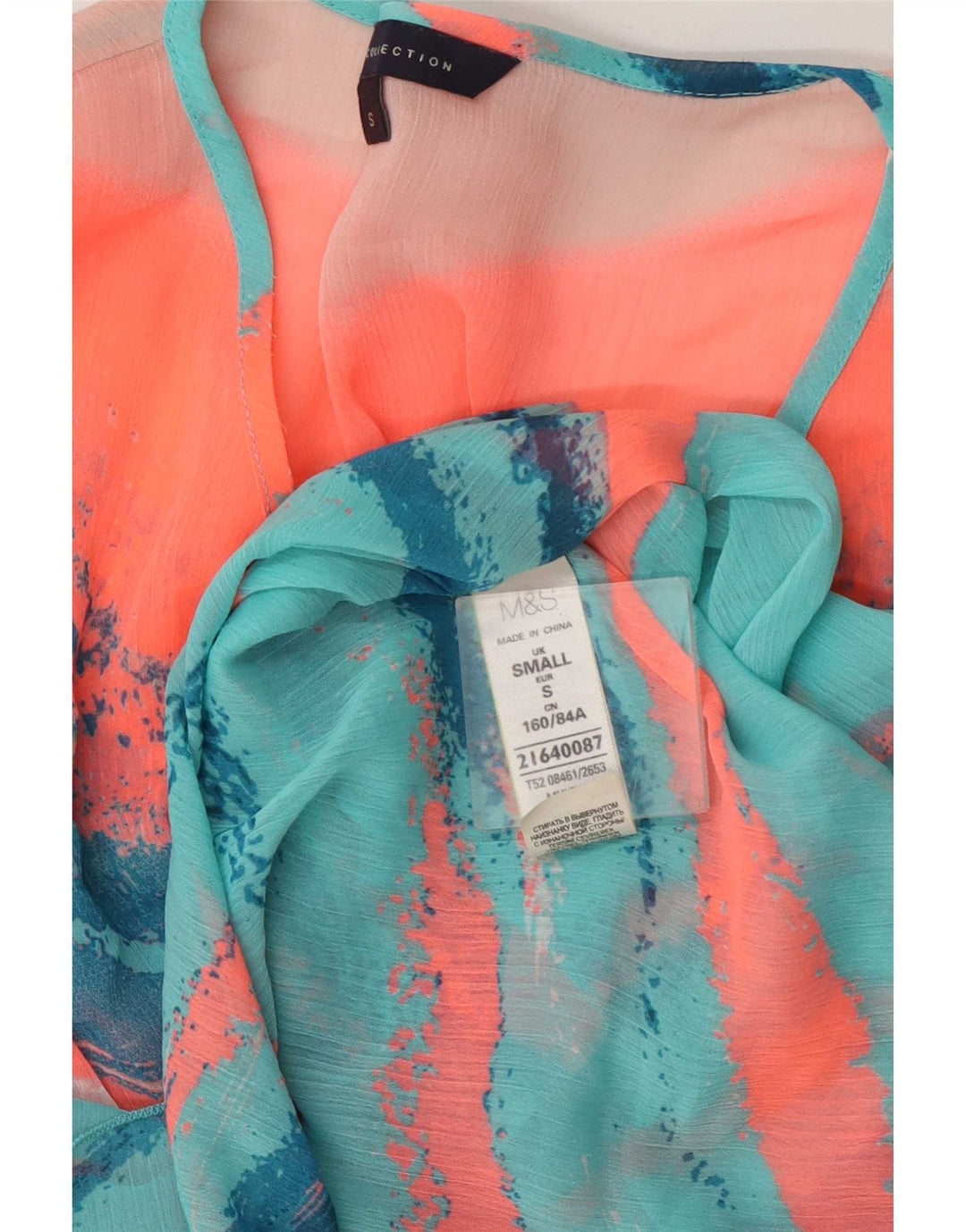 Marks & Spencer Durchsichtiges Damen-Kaftankleid, Gr. 10, Größe S, Mehrfarbig