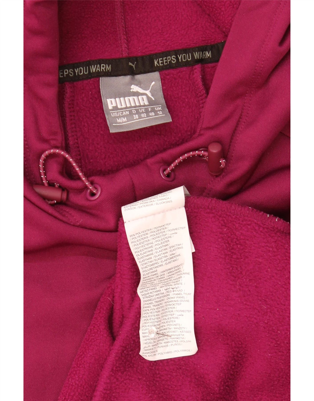 Puma Womens Graphic Hoodie Pullover UK 12 Mittellila Polyester