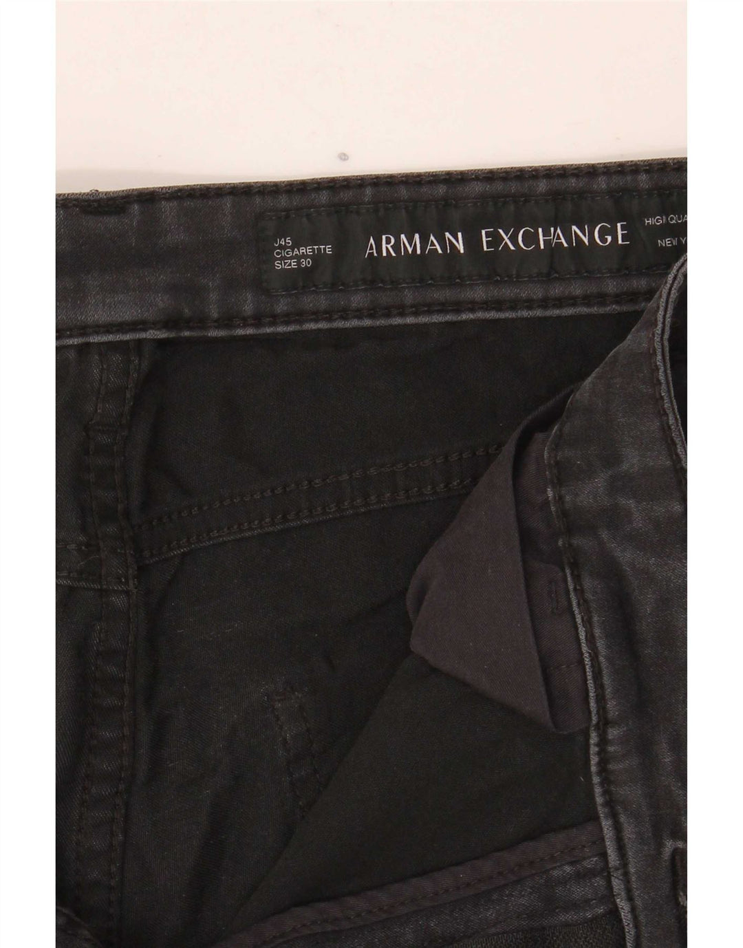 Armani Exchange Damen J45 Slim Jeans W30 L28 Schwarze Baumwolle