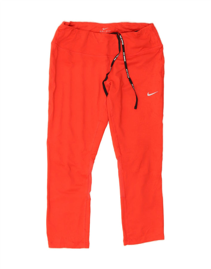NIKE Womens Dri Fit Capri Tracksuit Trousers UK 12 Medium  Red Vintage Nike and Second-Hand Nike from Messina Hembry 