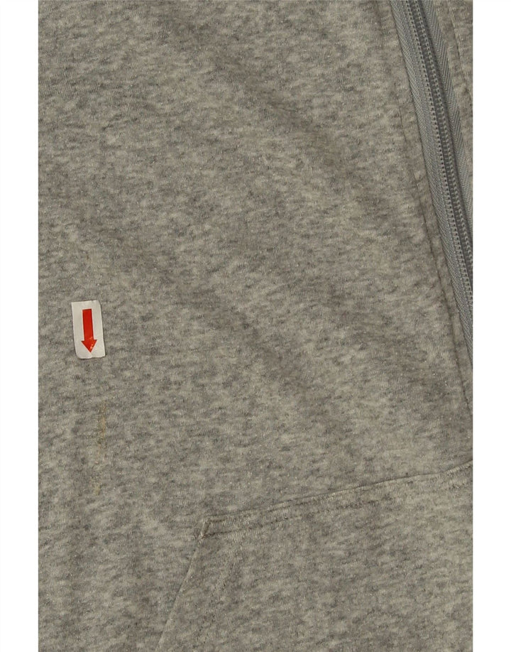 Calvin Klein Herren-Kapuzenpullover mit Reißverschluss, mittelgraue Baumwolle