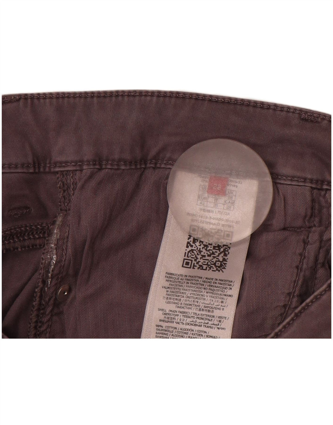 GUESS Damen Skinny Freizeithose W28 L30 Graue Baumwolle