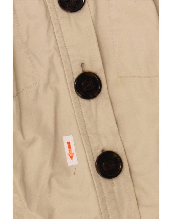 Zara Damen Utility-Jacke UK 14 Medium Beige