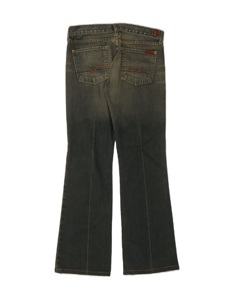 7 FOR ALL MANKIND Mens Low Waist Bootcut Jeans W28 L30 Blue Tie Dye Vintage 7 For All Mankind and Second-Hand 7 For All Mankind from Messina Hembry 