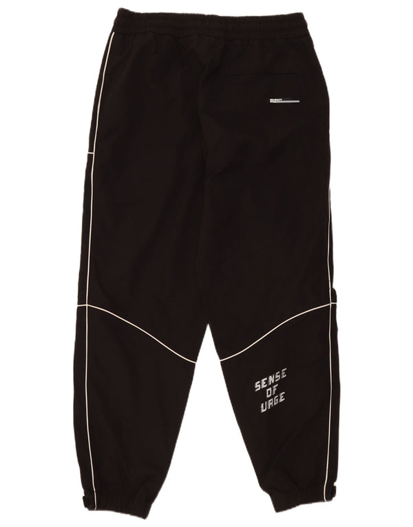 Zara Damen-Trainingshose mit Grafik, Jogginghose, Größe 40, Größe L, Schwarz, Polyester