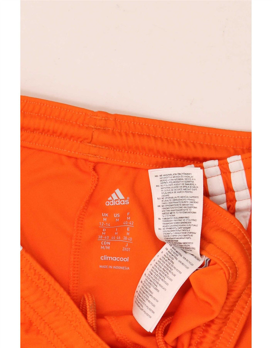Adidas Damen Climacool Sport Shorts UK 12/14 Medium Orange Polyester