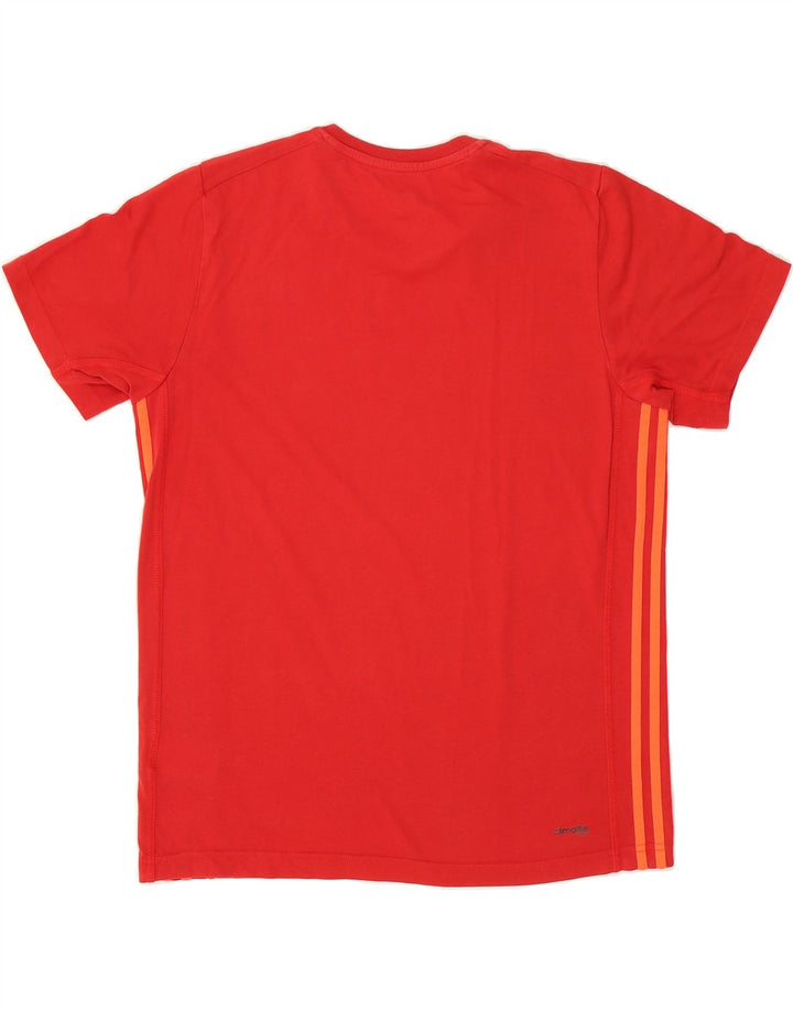 ADIDAS Mens T-Shirt Top Medium Red Cotton Vintage Adidas and Second-Hand Adidas from Messina Hembry 