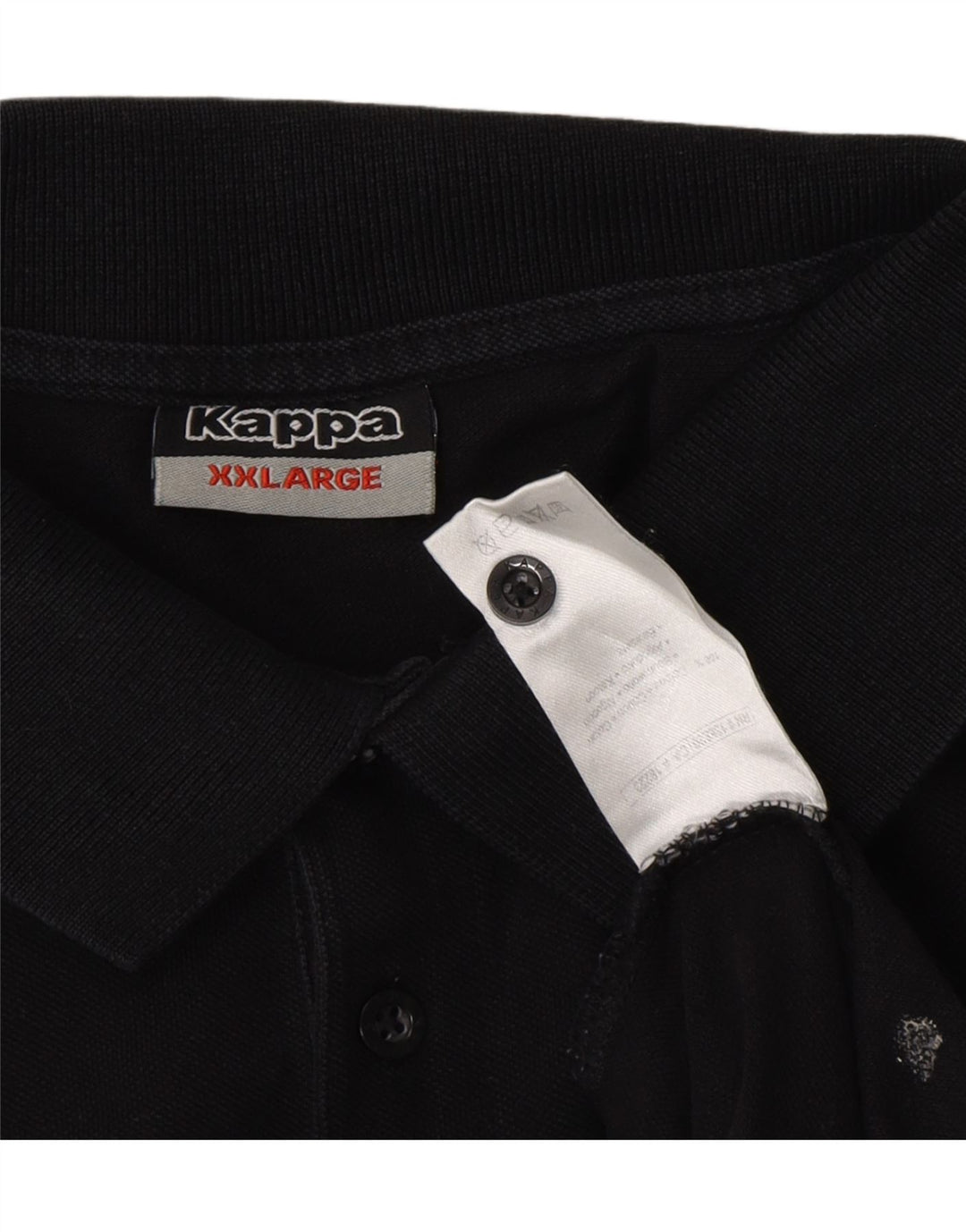 KAPPA Mens Polo Shirt 2XL Black Cotton Vintage Kappa and Second-Hand Kappa from Messina Hembry 