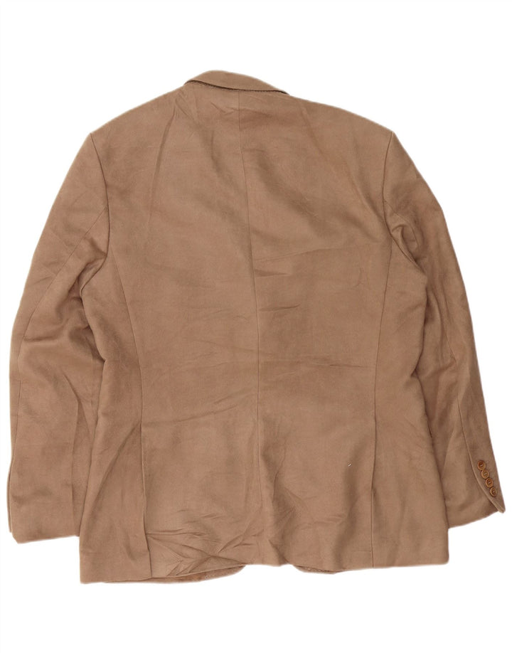 Zara Herren 2-Knopf-Blazerjacke EU 54 XL Beige Polyester