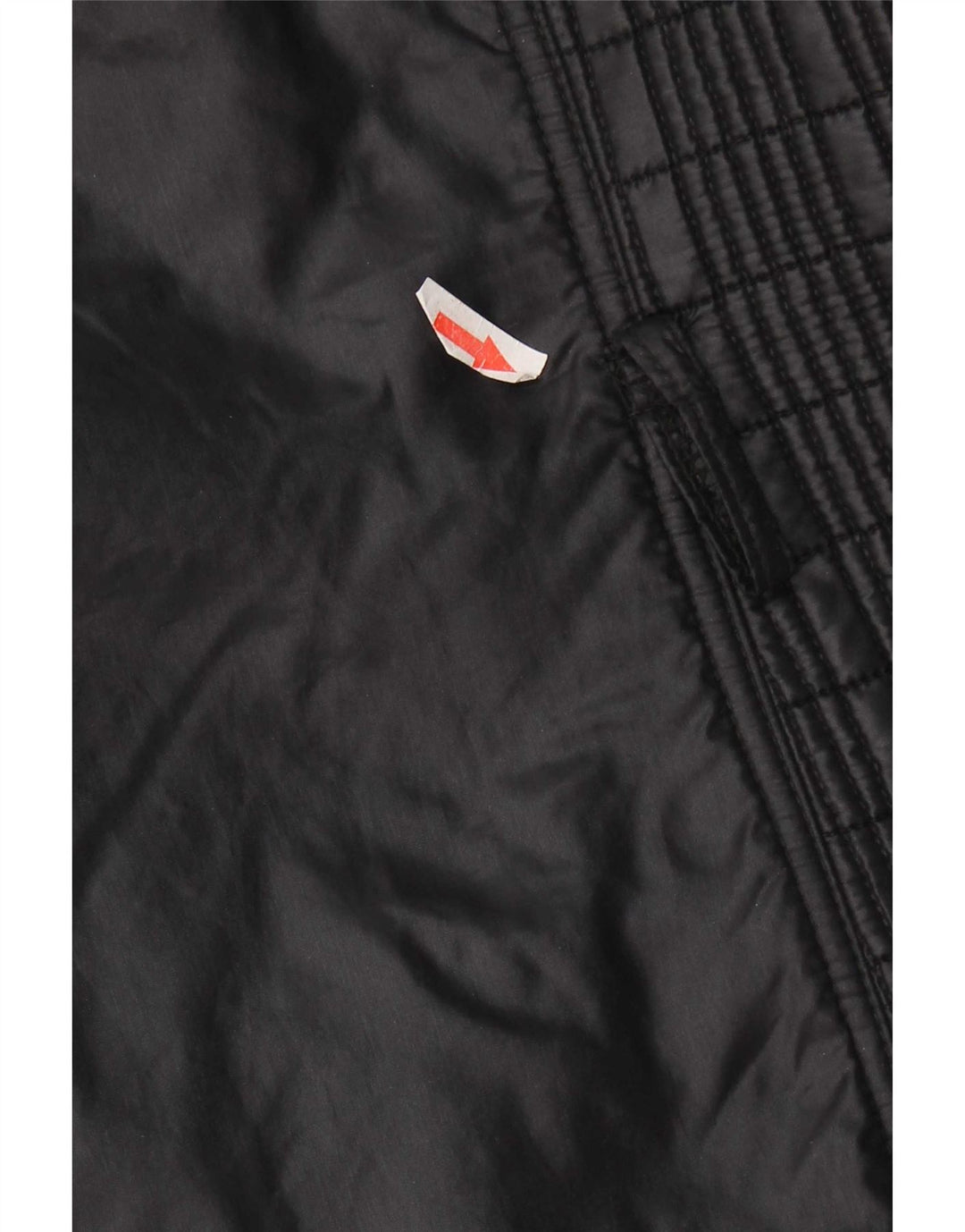 Vintage Damen Wattierte Jacke UK 12 Medium Schwarz Nylon