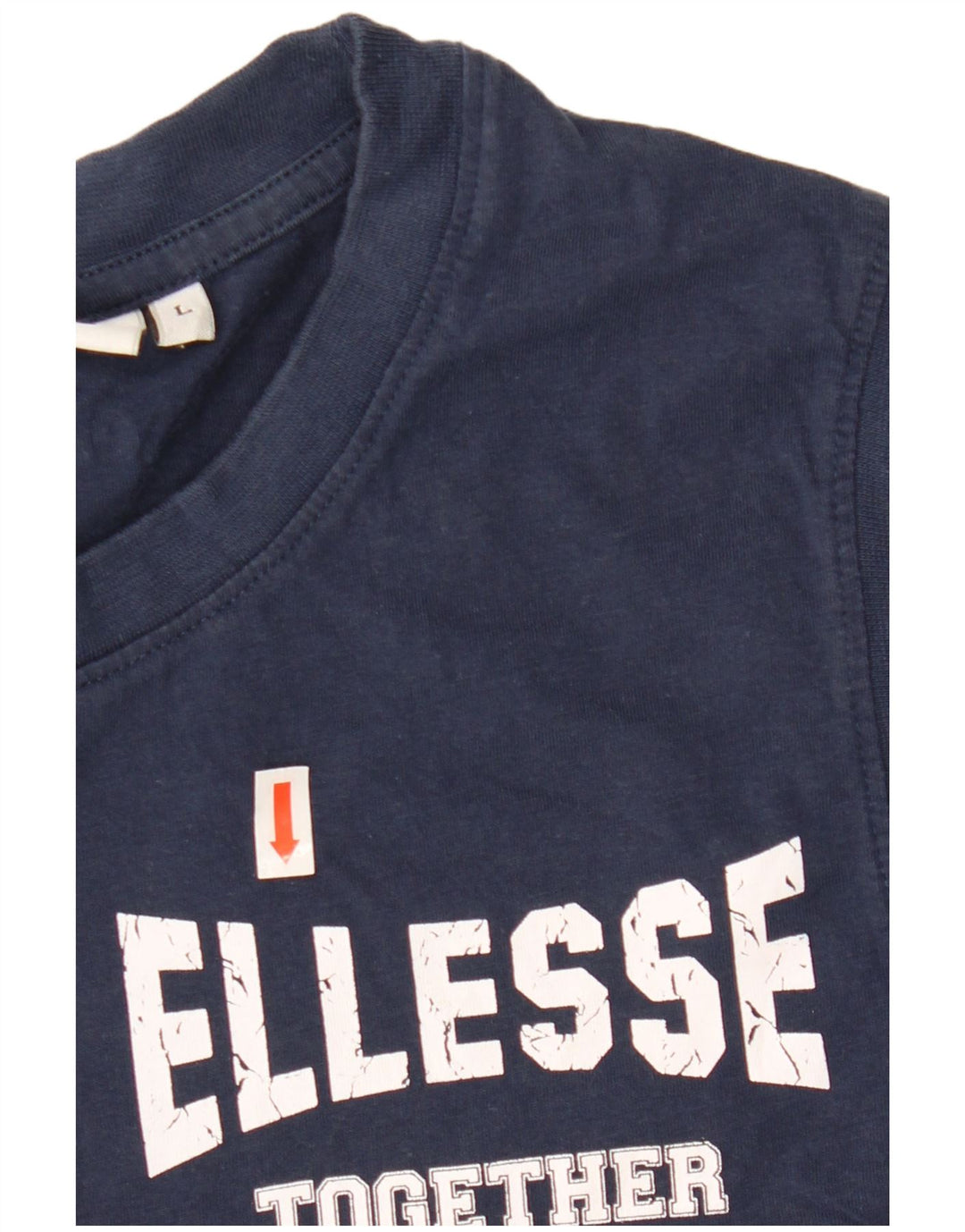 ELLESSE Damen Grafik-Trägershirt UK 16 Large Marineblau Baumwolle