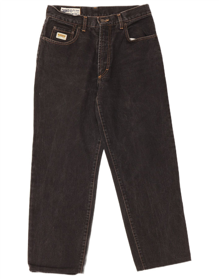 Casucci Herren Straight Jeans IT 48 Medium W30 L27 Schwarze Baumwolle