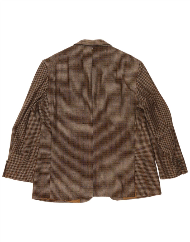 MARKS & SPENCER Herren-Blazer mit 2 Knöpfen, Gr. 42, Khaki, Hahnentrittmuster