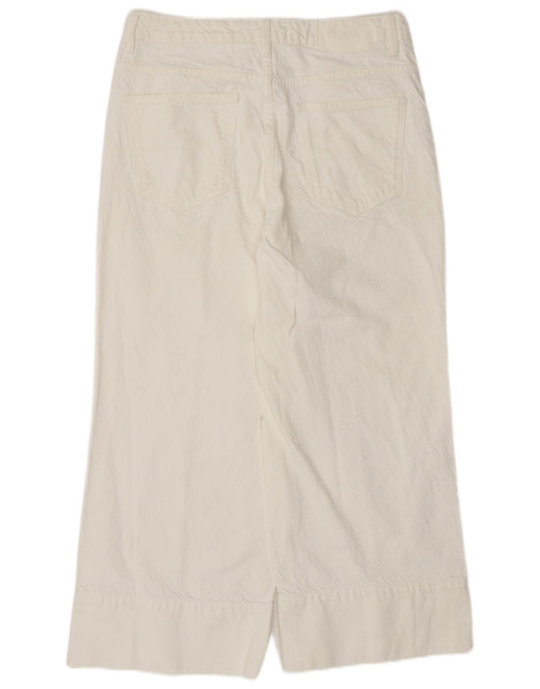 Zara Damen High Rise Wide Leg Jeans EU 38 Small W28 L26 Weiß