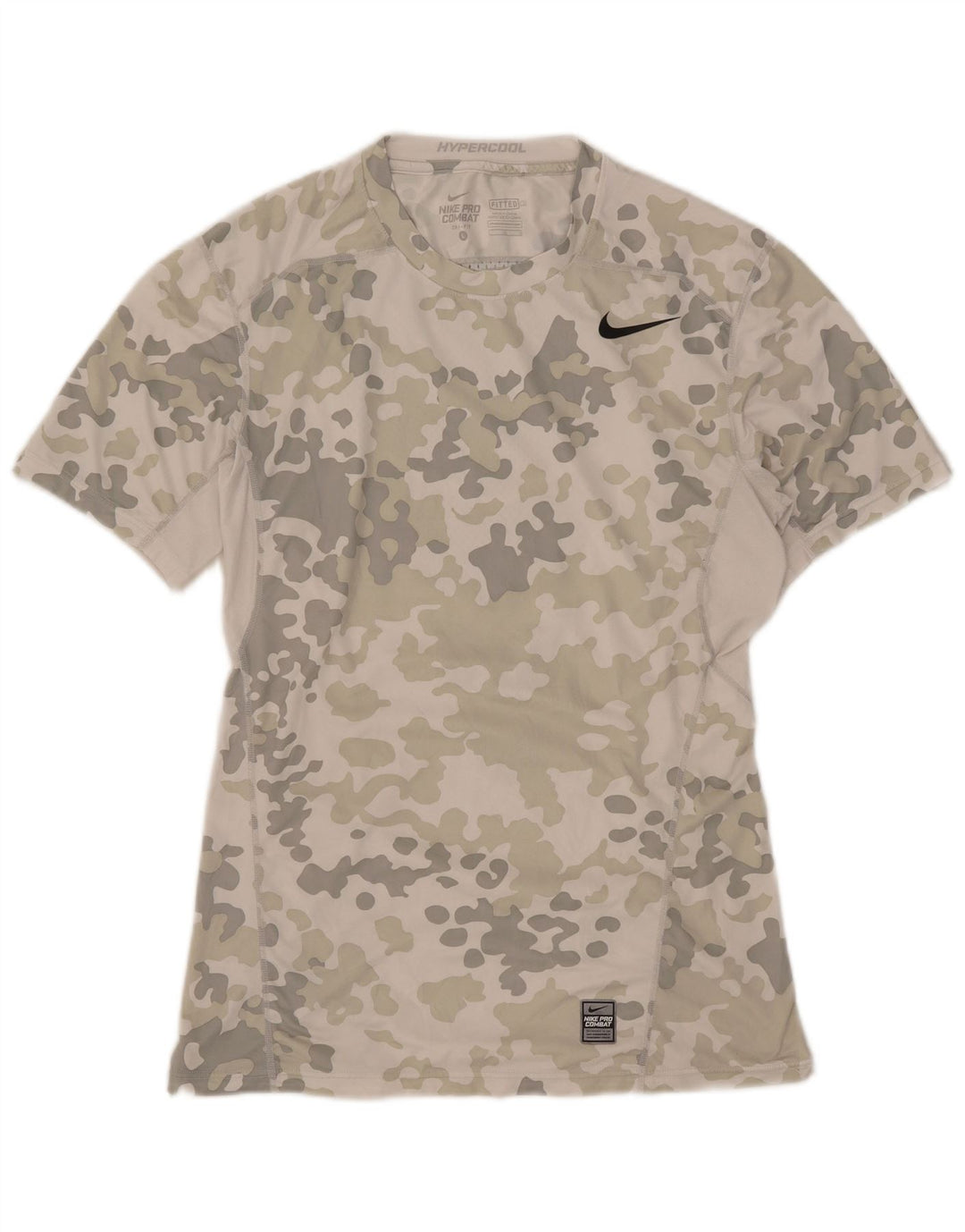 Nike Herren Dri Fit Grafik-T-Shirt-Oberteil, großes graues Camouflage-Polyester