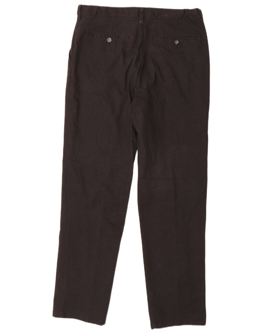 MARKS & SPENCER Herren-Chinohose mit normaler Passform, W36 L33, schwarze Baumwolle