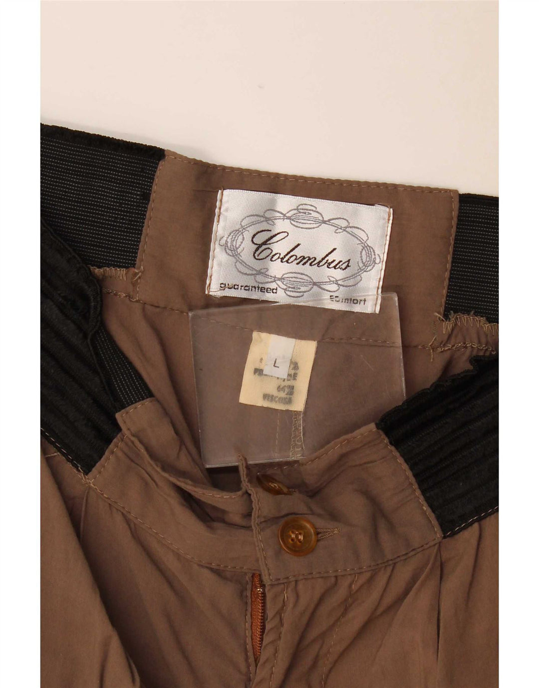 Columbus Damen-Haremshose mit Pegged, Größe L, W32, L31, Braun, Farbblock