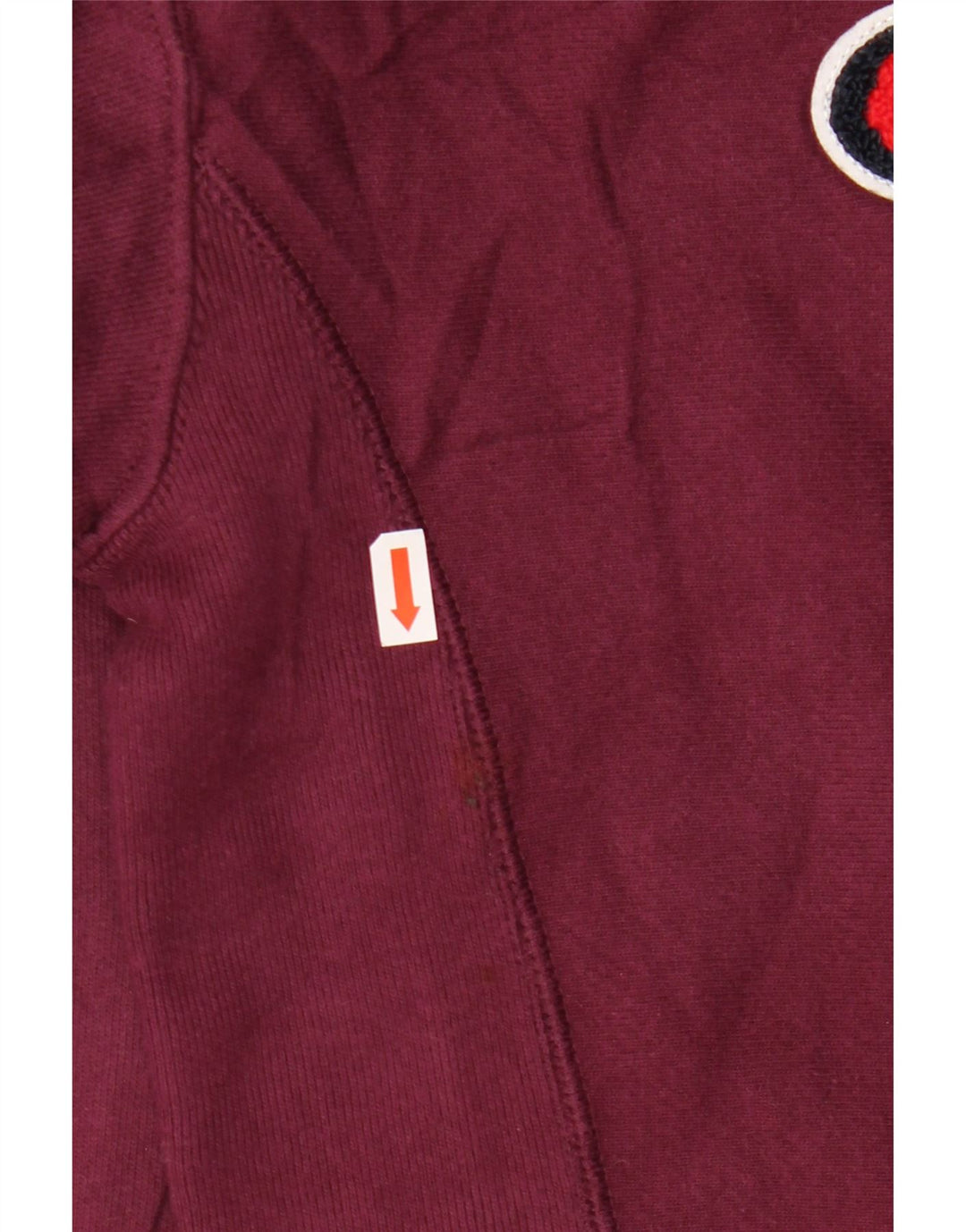 CHAMPION Womens Graphic Oversized Sweatshirt Pullover UK 10 Small Burgund