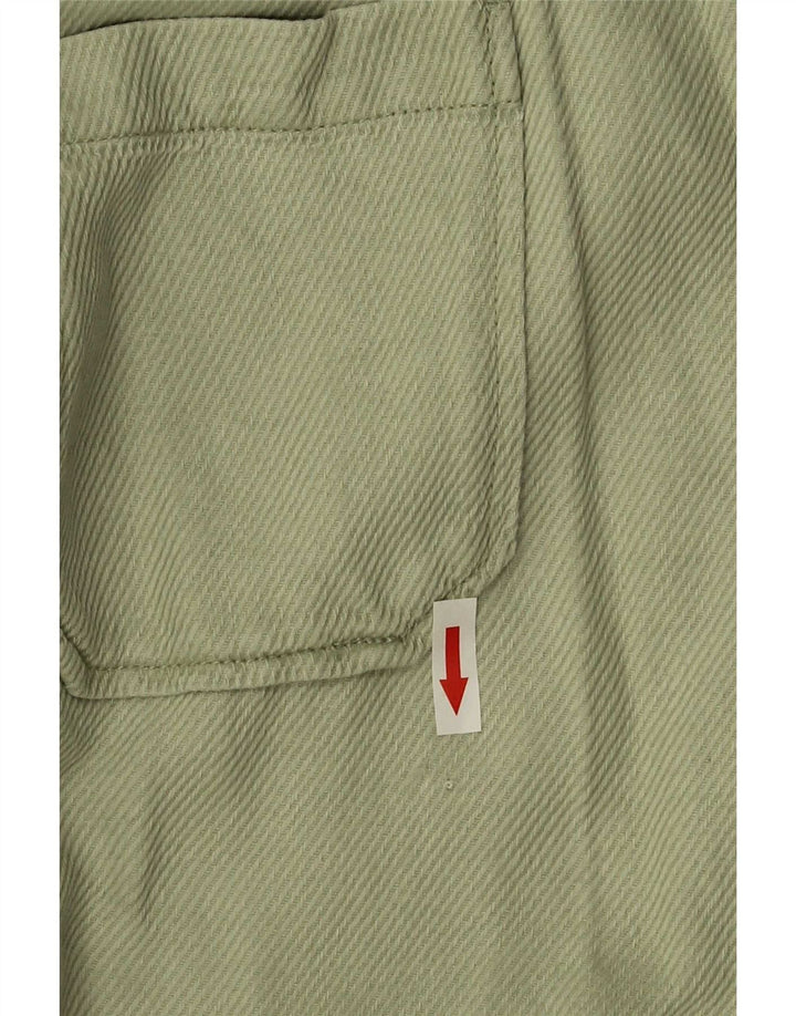 Zara Damen Übergroße Bomberjacke UK 10 Small Grüne Baumwolle