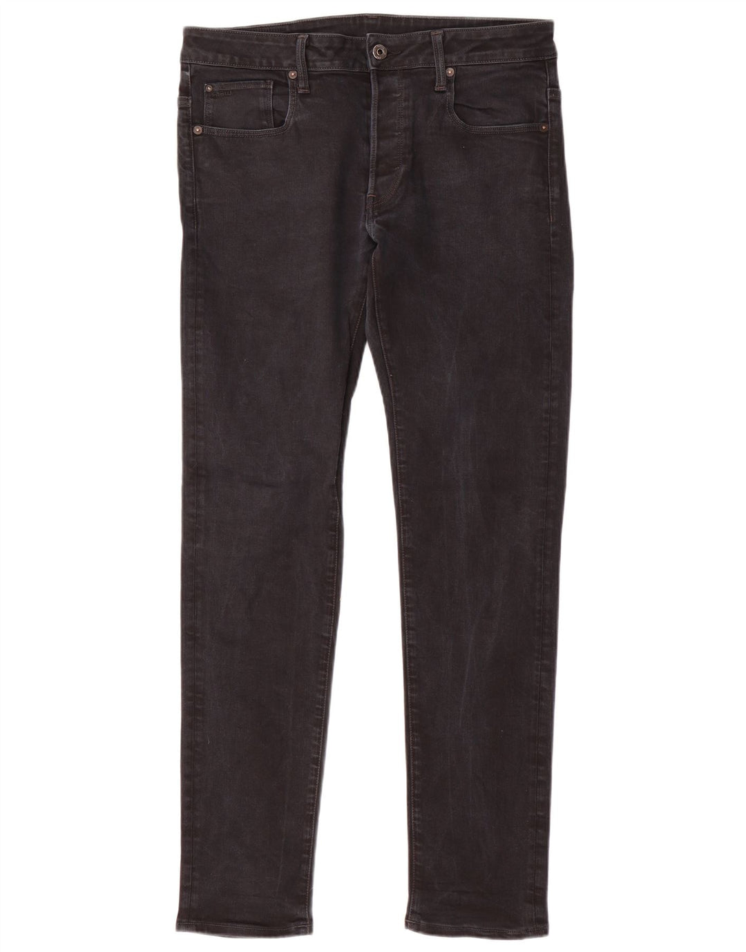 G-Star Herren 3301 Slim Jeans W34 L34 Schwarze Baumwolle