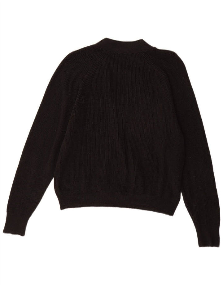 Gap Damen-Cardigan-Pullover UK 16 Große schwarze Baumwolle