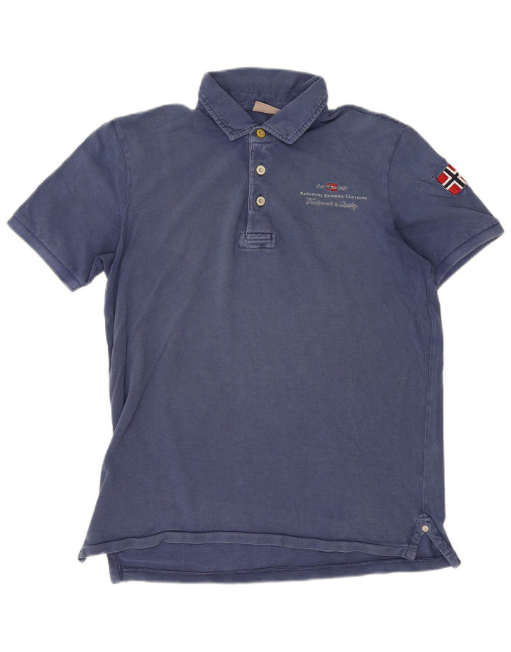 Napapijri Herren-Poloshirt, klein, marineblau, Baumwolle
