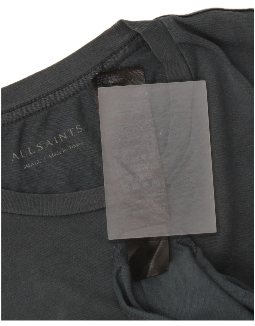 All Saints Herren T-Shirt Top Small Grau Baumwolle