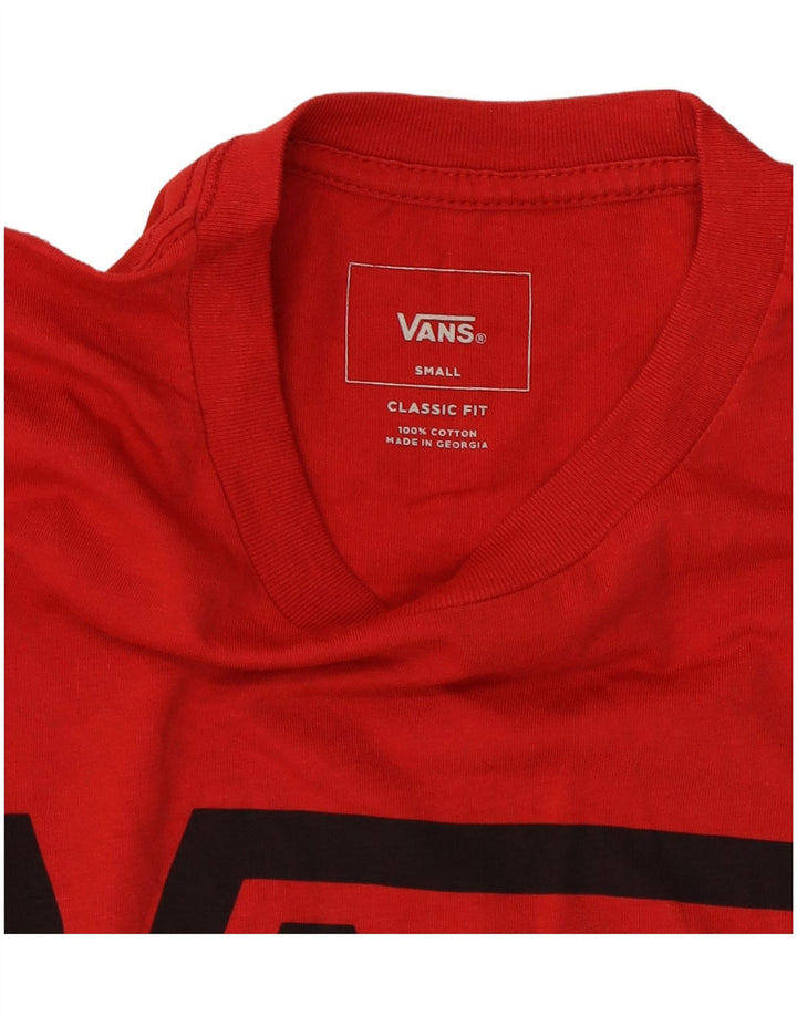 VANS Herren-T-Shirt mit klassischer Passform, Grafik, Größe S, Rot, Baumwolle