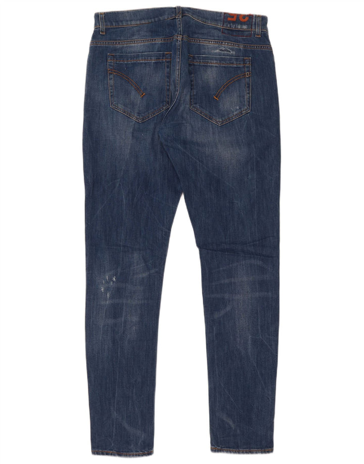 Dondup Herren Distressed Slim Jeans W35 L33 Blaue Baumwolle