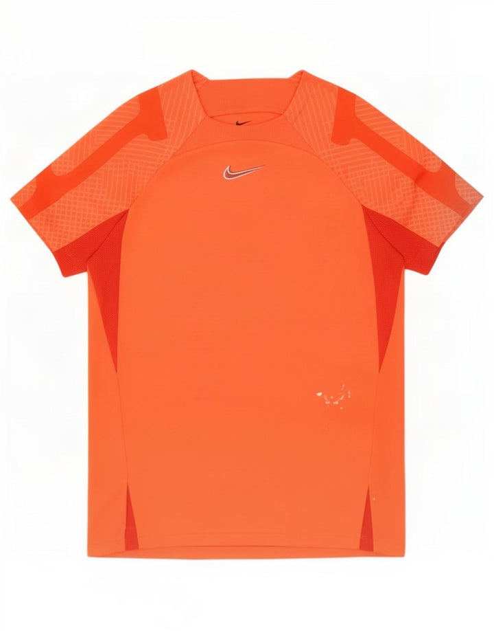 Nike Herren Grafik T-Shirt Top Mittelorange Farbblock Polyester