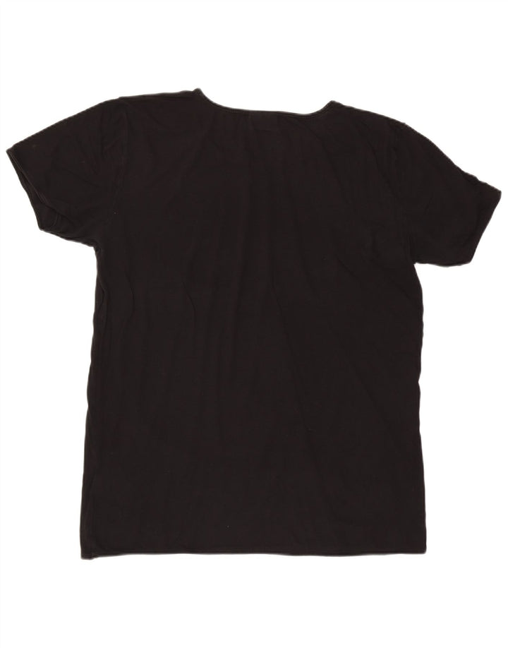 Hugo Boss Herren T-Shirt Top 2XL Schwarz Baumwolle