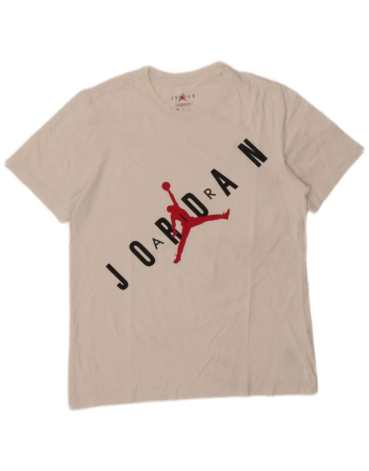 Jordan Herren-T-Shirt mit Standard-Passform, mittelweiß, Baumwolle