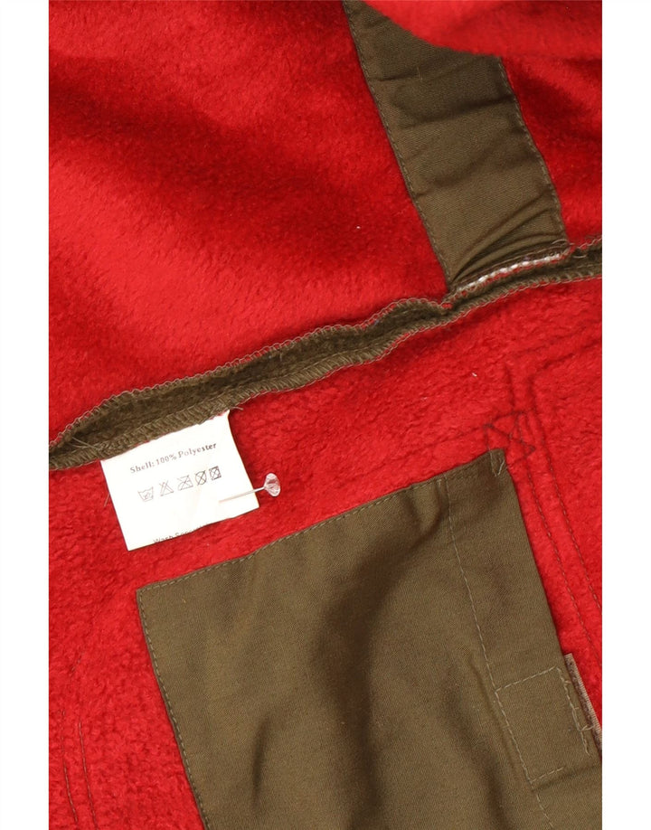 Deerhunter Herren-Fleecejacke mit lockerer Passform, UK 38, mittleres Khaki, Farbblock