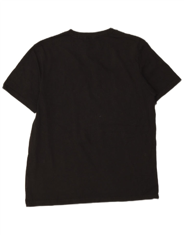 Vans Relaxed Fit T-Shirt-Oberteil für Herren aus mittelschwarzer Colourblock-Baumwolle