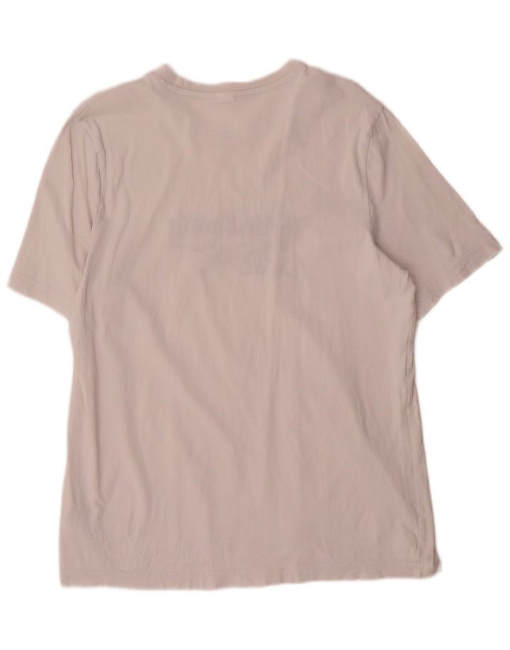 Reebok Herren Grafik T-Shirt Top Small Weiß Baumwolle