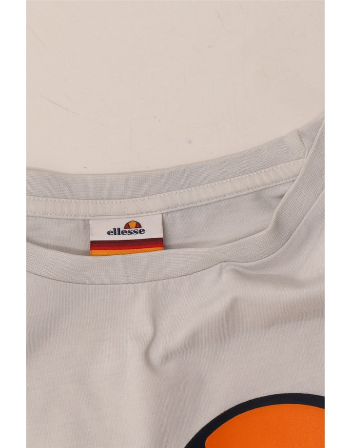 ELLESSE Mens Graphic T-Shirt Top Medium White Colourblock Vintage Ellesse and Second-Hand Ellesse from Messina Hembry 