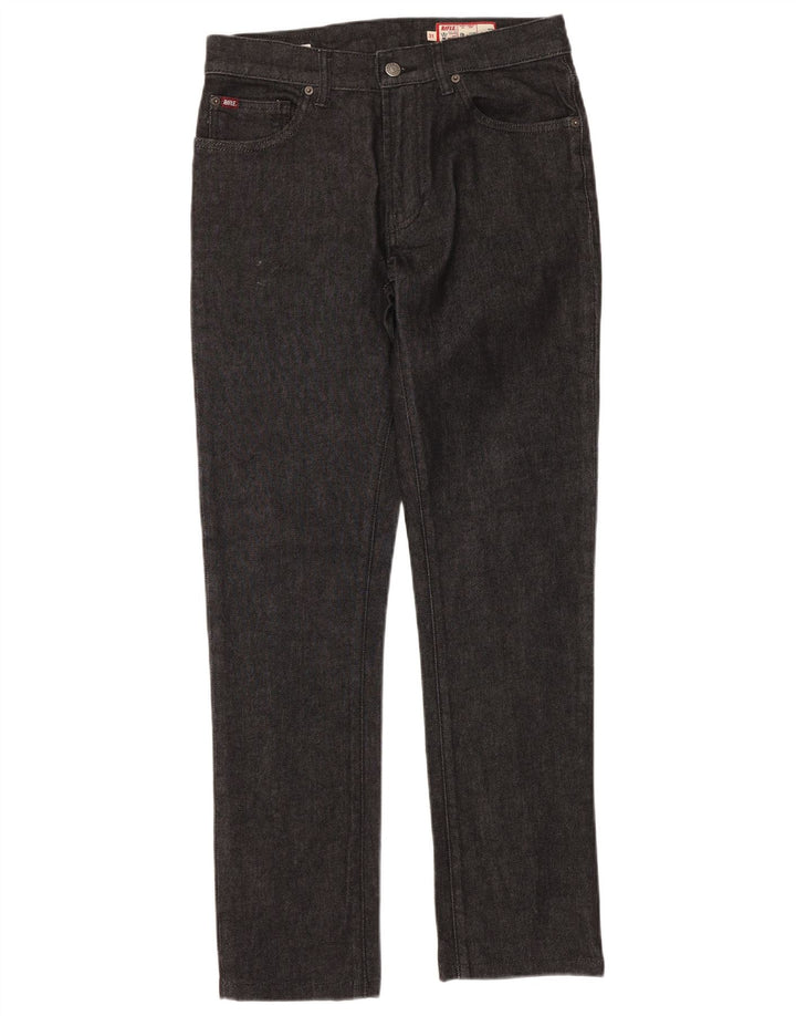 RIFLE Damen Bruce Regular Straight Jeans W31 L32 Schwarze Baumwolle