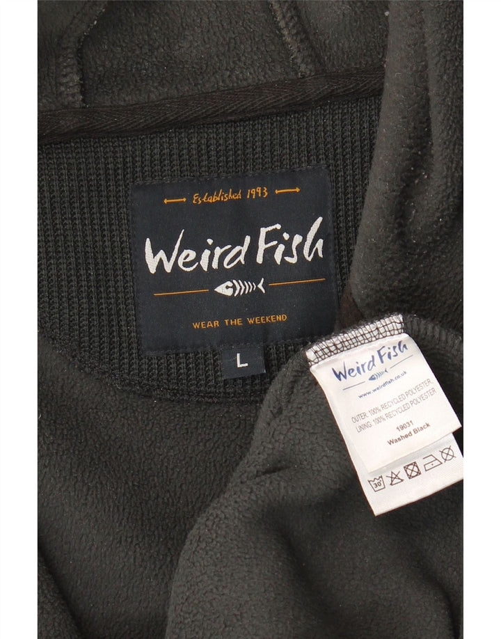 Weird Fish Herren-Kapuzenpullover mit Reißverschluss, groß, grau, Polyester