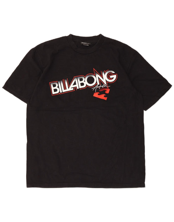 Billabong Herren Grafik T-Shirt Top XL Schwarz Baumwolle